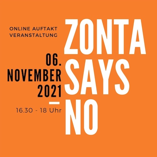 Auftaktveranstaltung Zonta Says No 2021